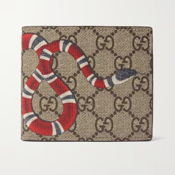 GUCCI BRAND NEW KINGSNAKE PRINT GG SUPREME WALLET - Picture 1 of 7